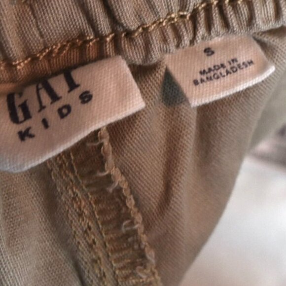 NWT GAP Kids Tan Jogger Pants Size S (6-7) 98% Cotton 2% Spandex Elastic Waist - Picture 7 of 7